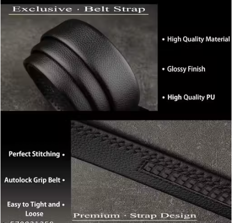 Formal leatherette Simple Buckle Belt